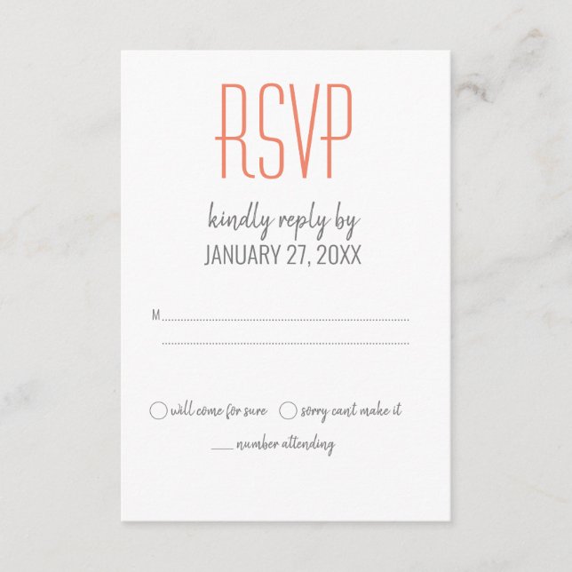 Tarjeta De Recepción RSVP de registro de vinilo retro (Anverso)