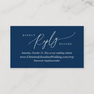 Tarjeta De Recepción RSVP en línea, moderna escritura simple de la Mari