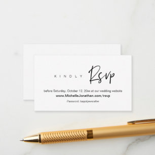 Tarjeta De Recepción RSVP en línea, sitio web Boda, contraseña, recorda