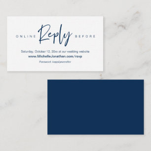 Tarjeta De Recepción RSVP en línea, sitio web Boda, contraseña, recorda
