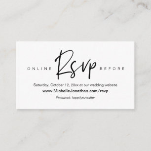 Tarjeta De Recepción RSVP en línea, sitio web de boda, contraseña, reco