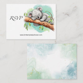 Tarjeta De Recepción RSVP Online Koala Baby Shower