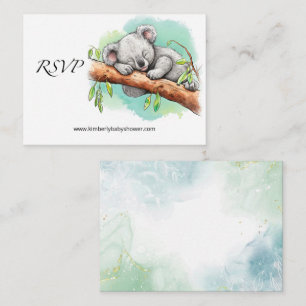 Tarjeta De Recepción RSVP Online Koala Baby Shower