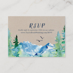 Tarjeta De Recepción RSVP, sitio web de Kraft Rocky Mountain Boda
