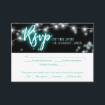 Tarjeta De Recepción RSVP Tema Turquesa Neon para Bat Mitzvah<br><div class="desc">¡Estamos emocionados de presentar nuestra suite de inspiración neón de caligrafía moderna para un Bar o Bat Mitzvah brillante! Esta divertida colección incluye todo lo que necesitas, desde servilletas y platos de papel hasta un letrero de bienvenida y más. Si tienes alguna pregunta o necesitas ayuda con la personalización, simplemente...</div>