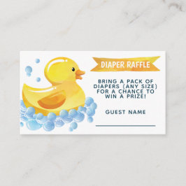 Tarjeta De Recepción Rubber Duck Diaper Raffle