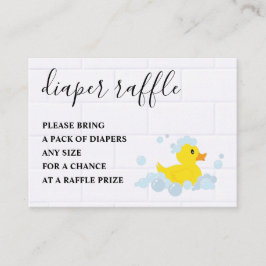 Tarjeta De Recepción Rubber Duck Diaper Raffle