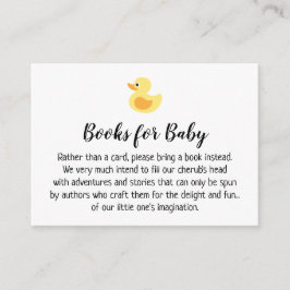 Tarjeta De Recepción Rubber Duck Simple Solicitud de libro Insertar tar