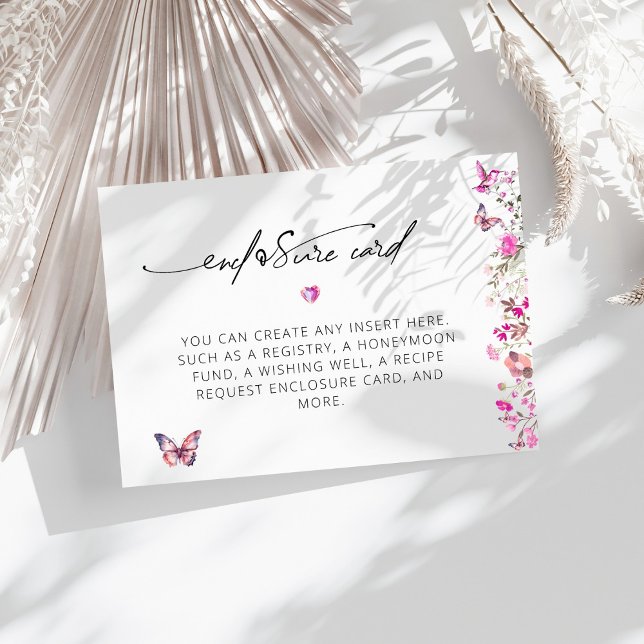 Tarjeta De Recepción Rubies Rosa Personalizado Bridal Shower Enclosure  (Subido por el creador)