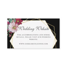 Rubor Burgundy Floral Gold Black Boda sitio web