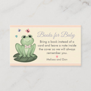 Tarjeta De Recepción Rubor Crema Caprichoso Rana Regalo Libros para Beb