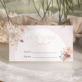 Tarjeta De Recepción Rubor Floral Baby Shower Cuántos Canales