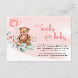Tarjeta De Recepción Rubor Floral Eucalyptus Wreath Teddy Bear Baby