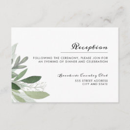 Tarjeta de recepción Rubor Garden