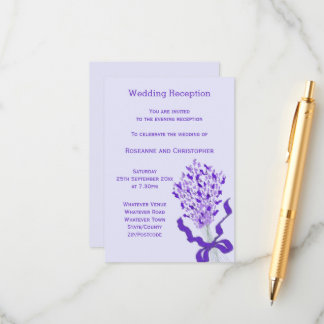 Tarjeta De Recepción Rubor Lavender Wedding