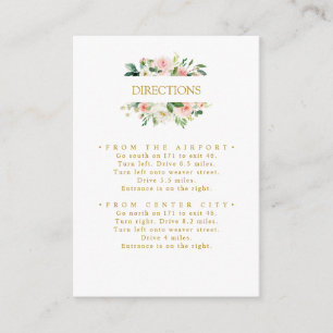 Tarjeta De Recepción Rubor moderno   Direcciones BODAS de las flores de