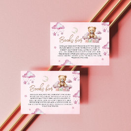 Tarjeta De Recepción Rubor Pink Bear Cloud Girl Boys for Baby