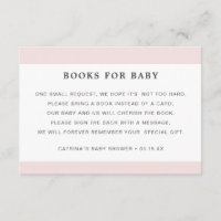 Rubor Pink Book Request Baby Shower
