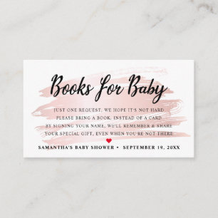Tarjeta De Recepción Rubor Pink Books For Baby Request