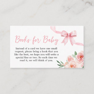 Tarjeta De Recepción Rubor Pink Bow Little Girl Boys for Baby