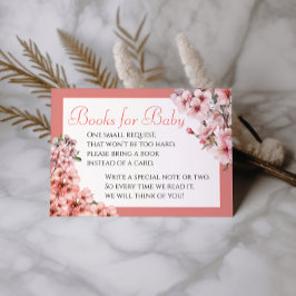 Tarjeta De Recepción Rubor Pink Cherry Blossom Books para bebé
