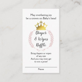 Tarjeta De Recepción Rubor Pink DIAPER WIPER RAFFLE Christian