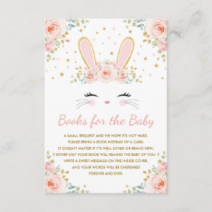 Tarjeta De Recepción Rubor Pink Floral Bunny Rabbit Boys for Baby Girl