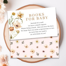 Rubor Pink Gold Floral Books para Baby Shower