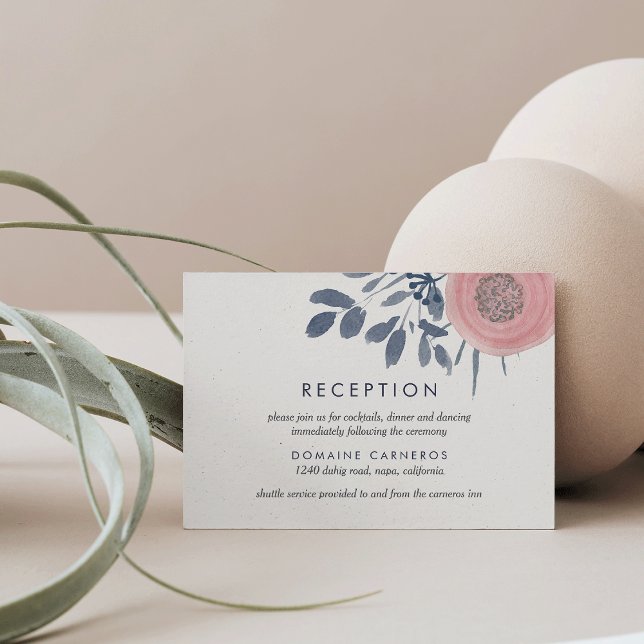 Tarjeta De Recepción Rubor Poppies Wedding (Subido por el creador)