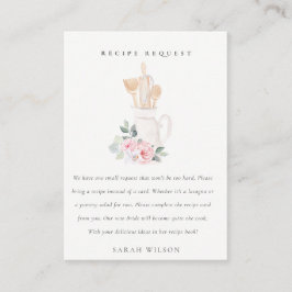 Tarjeta De Recepción Rubor Utensiers Receta Floral Solicitud de Ducha d