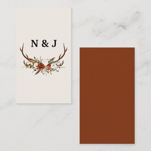 Tarjeta De Recepción Ruido floral y antándulas ruidosas boda chispa (Anverso / Reverso)