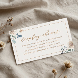 Tarjeta De Recepción Rustic Autumn Floral Bridal Display Shower