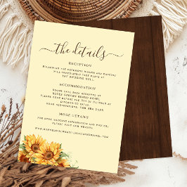 Tarjeta De Recepción Rustic boho floral barn wood wedding guest details