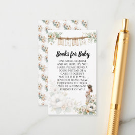Tarjeta De Recepción Rustic Floral Baby Shower Books for Baby