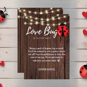 Tarjeta De Recepción Rustic Love Bug Baby Shower