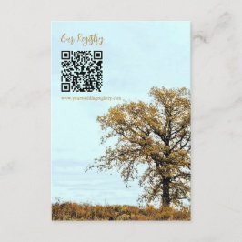 Tarjeta De Recepción Rustic Oak Tree Autumn Wedding Registry