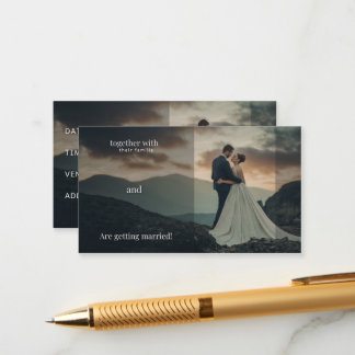 Tarjeta De Recepción Rustic Wedding Invitation - Getting married