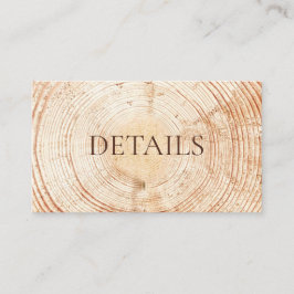 Tarjeta De Recepción Rustic Wedding Woodland Details QR code Template