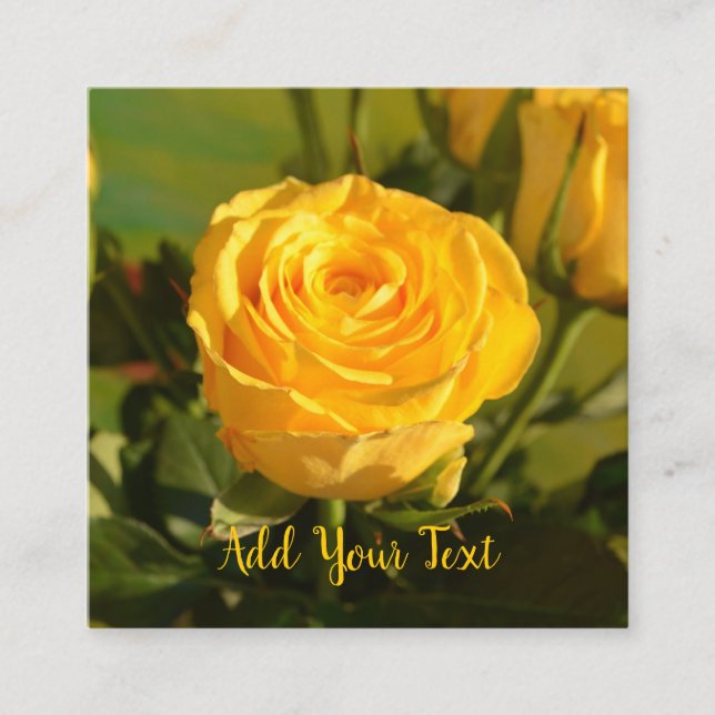 Tarjeta De Recepción Rustic Yellow Rose Custom Text (Anverso)