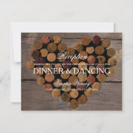 Tarjeta de recepción rústica #2 de corcho de vino