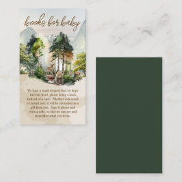 Tarjeta De Recepción Rústica aventura de Woodland espera libros para be