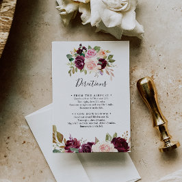 Tarjeta De Recepción Rústica Boda de follaje botánico floral