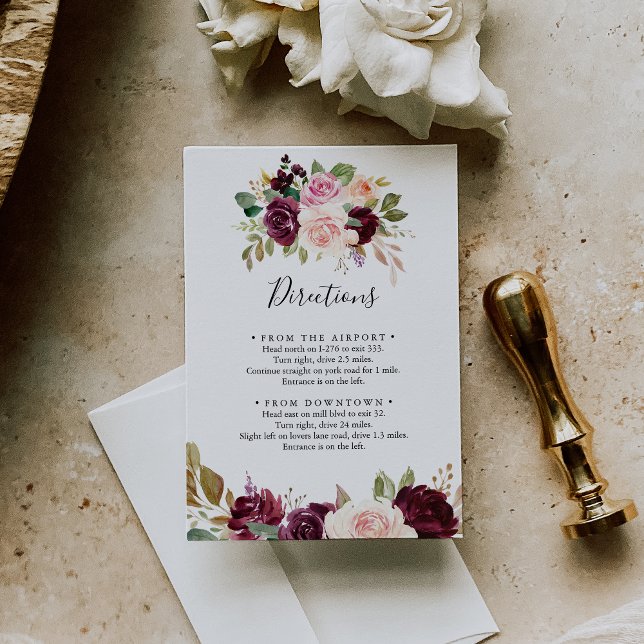 Tarjeta De Recepción Rústica Boda de follaje botánico floral (Subido por el creador)
