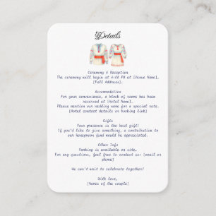 Tarjeta De Recepción Rústica Boda rumana Vestidos folclóricos tradicion