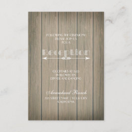 Tarjeta de Recepción Rústica Caprichosa