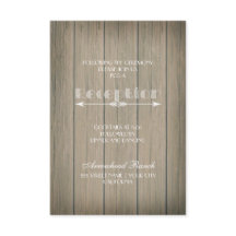 Tarjeta de Recepción Rústica Caprichosa