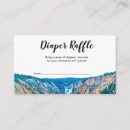 Tarjeta De Recepción Rústica cascada de montaña Diaper Raffle