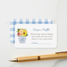 Tarjeta De Recepción Rústica elegancia Caída Baby Shower Diaper Raffle