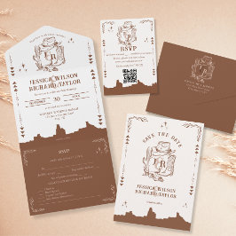 Tarjeta De Recepción Rústica granja de rancho occidental Barn Cowboy Gr