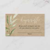 Rústica kraft nata nata de ducha de pañales de rif